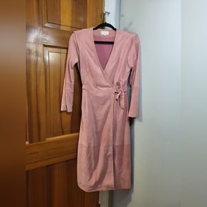 J.Crew Collection Women's Super Soft Suede Leather Wrap Dress